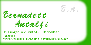 bernadett antalfi business card